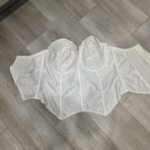 Goddess White Longline Bra